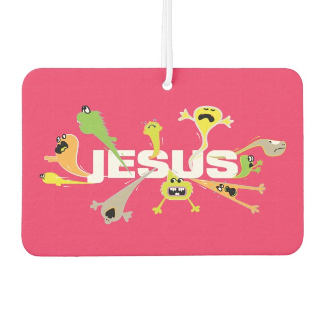 Furcht einflößender Jesus Autolufterfrischer (Vorderseite)