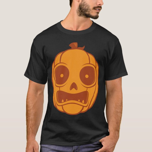 Furcht erregende Halloween-Kürbislaterne Pumpkin T-Shirt (Vorderseite)