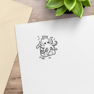 Furcht erregende Oktopusschützen Schatztruhe 2 Gummistempel