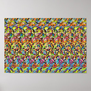 Furcht erregende Unbehagen - versteckter 3D-Druck Poster