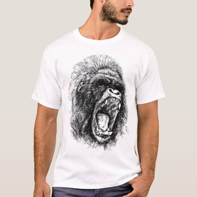 Furcht erregendes Gorillat-shirt T-Shirt (Vorderseite)