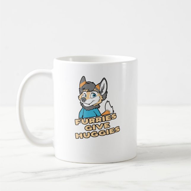 Furcht gibt Huggies Funny Furry Fandom Fursuit Gi Kaffeetasse (Links)