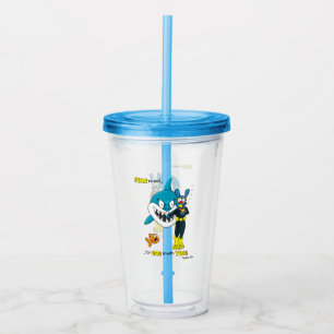 Furcht Keine bösen Hai Tbone Acryl Teller Tasse