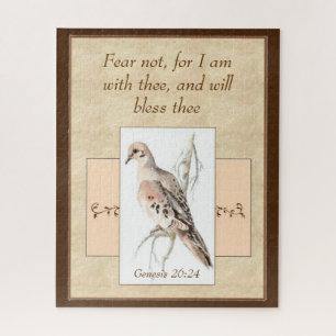 Furcht nicht ermutigen Scripture Watercolor Bird Puzzle