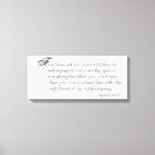 Furcht-nicht - Jesaja-41:10 Typografie-Leinwand Leinwanddruck