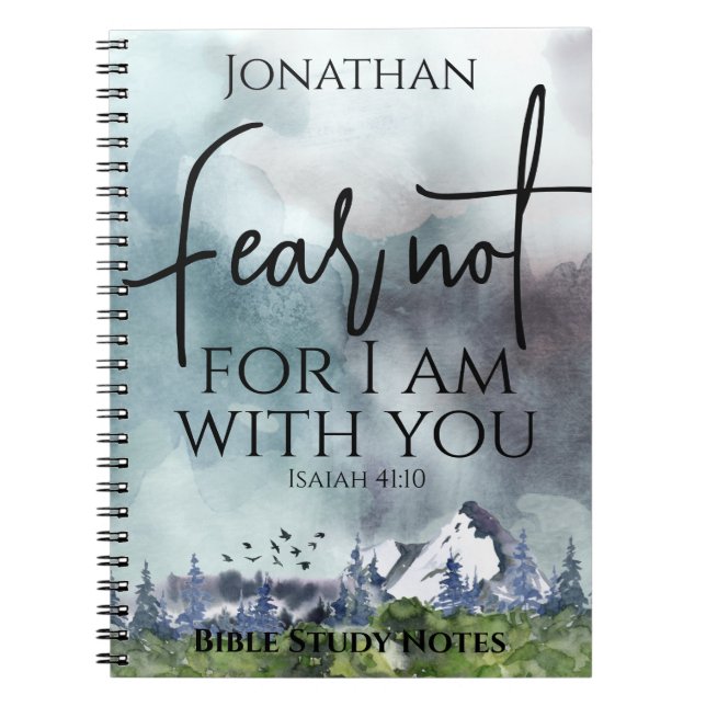 Furcht nicht Wasserfarbe Natur Christliches Gesche Notizblock (Vorderseite)