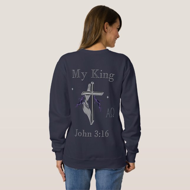 Furcht nicht, weil ich bei dir bin sweatshirt (Schwarz voll)