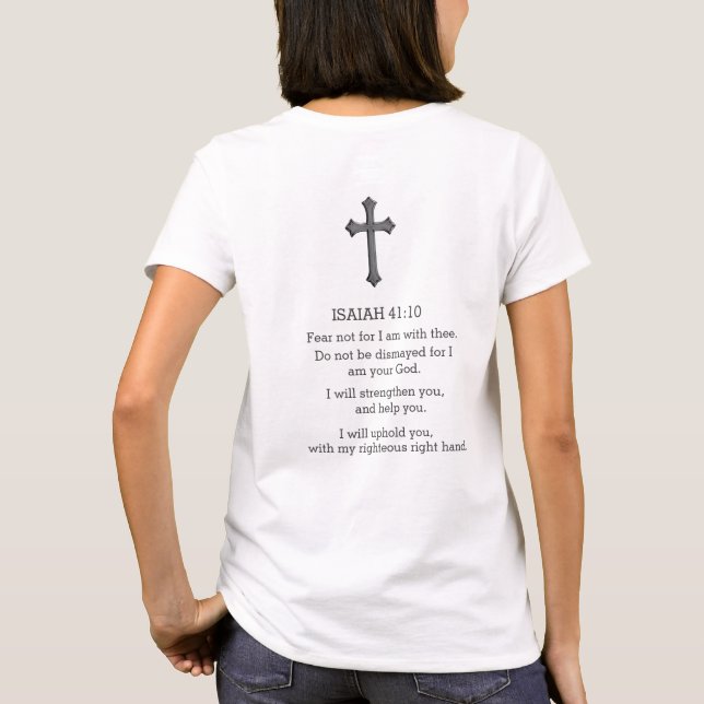 Furcht nicht, weil ich bei dir bin T-Shirt (Rückseite)