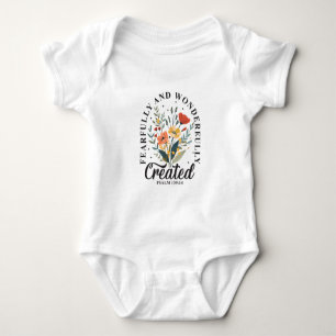 Furcht und wunderbar gemacht baby strampler