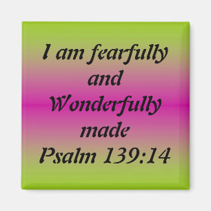 Furcht und wunderbar gemacht magnet