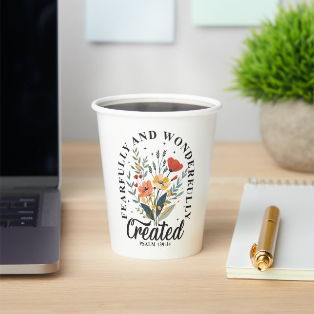 Furcht und wunderbar gemacht pappbecher (InSitu)