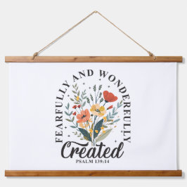 Furcht und wunderbar gemacht wandteppich mit holzrahmen