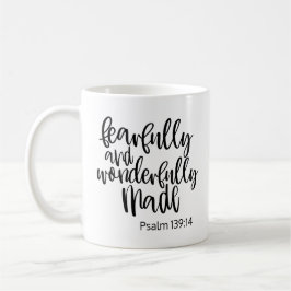 Furcht und wunderbar Made Bible Verse Kaffeetasse