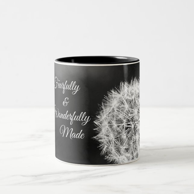 Furcht und wunderbar Made Bible Verse Zweifarbige Tasse (Mittel)
