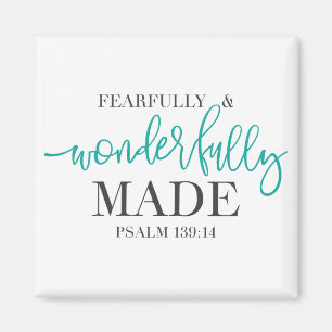 Furcht und wunderbar Made Bible Zitat Magnet