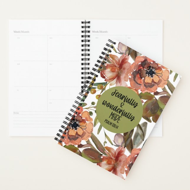 Furcht und wunderbar Made Floral Planner Planer (Anzeige)