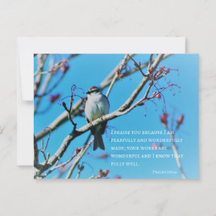 Furcht und wunderbar Made Foto Verse Postkarte