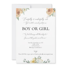 Furcht und wunderbar Made Gender Reveal Einladung