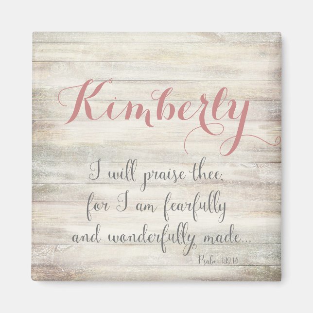 Furcht und wunderbar Made - Ps.139:14 Magnet (Vorne)