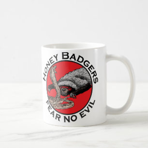 Furcht vor bösen Badass Honey Badger Red Animal Ar Kaffeetasse