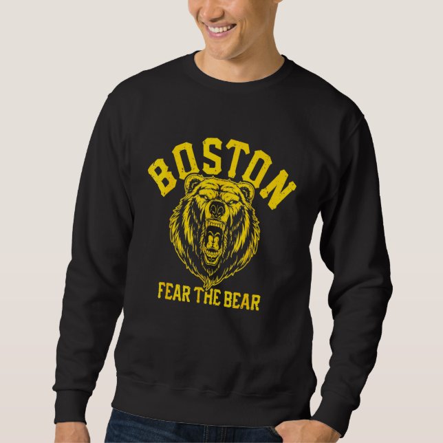 Furcht vor dem Bärenhockey, Vorsicht vor Boston Br Sweatshirt (Vorderseite)