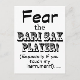 Furcht vor dem Bari Sax Player Postkarte
