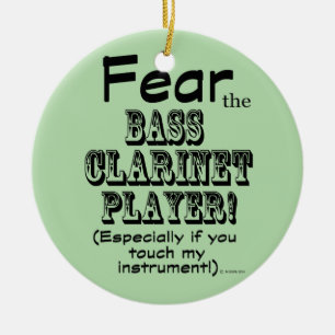 Furcht vor dem Bass Klarinettenspieler Keramik Ornament