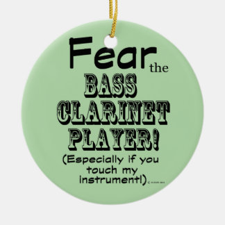 Furcht vor dem Bass Klarinettenspieler Keramik Ornament