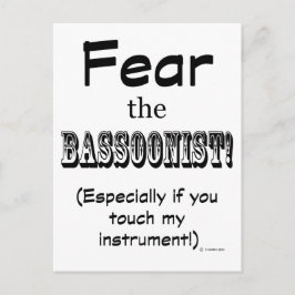 Furcht vor dem Bassoonisten Postkarte