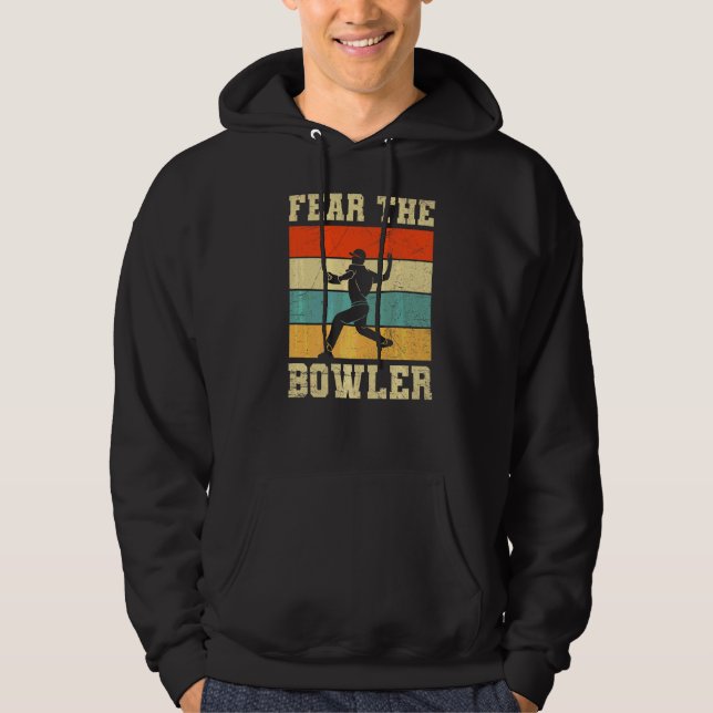 Furcht vor dem Bowler-Zitat für Ihr Cricket-Player Hoodie (Vorderseite)