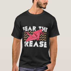 Furcht vor dem Crease Design für einen Origami Mas T-Shirt