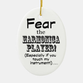 Furcht vor dem Harmonica-Spieler Keramikornament