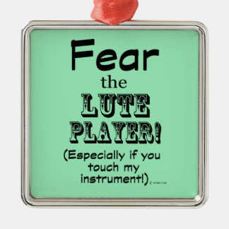 Furcht vor dem Lute Player Ornament Aus Metall