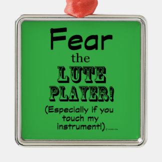 Furcht vor dem Lute Player Ornament Aus Metall