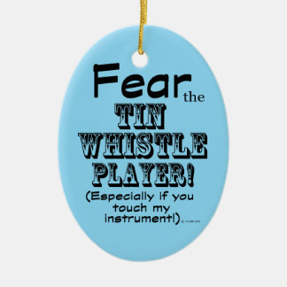 Furcht vor dem Zinn-Whistle-Spieler Keramik Ornament