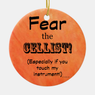 Furcht vor der Cellist Keramik Ornament