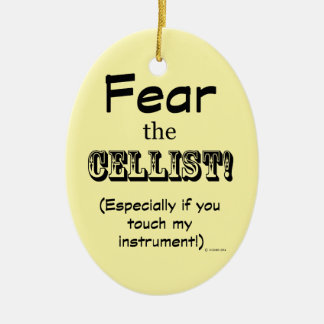 Furcht vor der Cellist Keramik Ornament