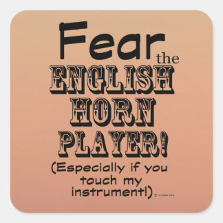 Furcht vor der englischen Aufkleber für den Horn P