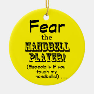 Furcht vor der Handbell Player Keramik Ornament