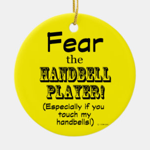 Furcht vor der Handbell Player Keramik Ornament