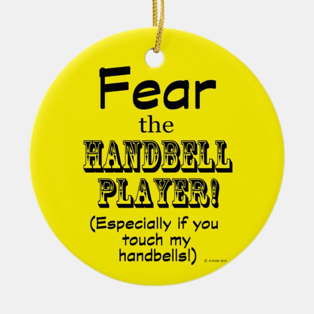 Furcht vor der Handbell Player Keramik Ornament (Vorne)