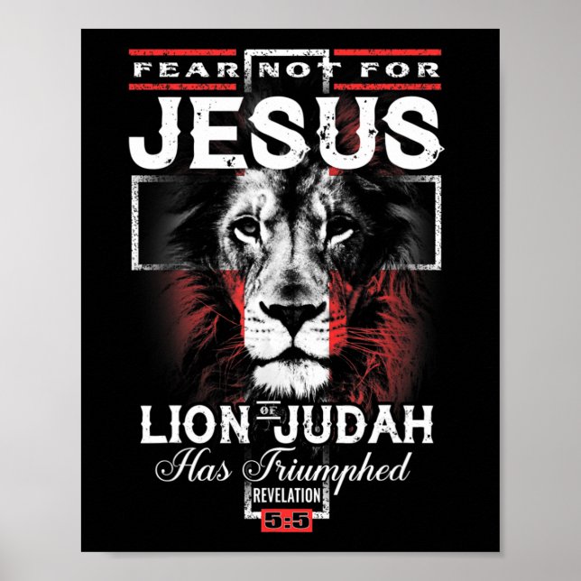 Furcht vor Jesus hat der Löwe von Juda triumphiert Poster (Vorne)