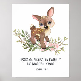 Furchtbar und wunderbar gemacht, Psalm 139:14 Poster