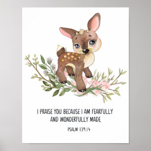 Furchtbar und wunderbar gemacht, Psalm 139:14 Poster