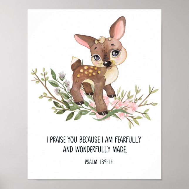 Furchtbar und wunderbar gemacht, Psalm 139:14 Poster (Vorne)