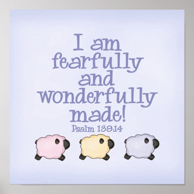 Furchtbar und wunderbar Made 12x12 Print - Blau Poster (Vorne)