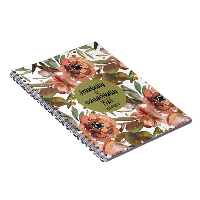 Furchtbar und wunderbar Made Floral Notebook Notizblock (Rechte Seite)