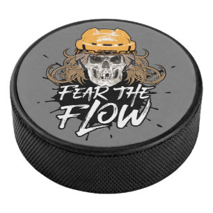 Fürchte den Flow (Hockey-Frisur) Eishockey Puck