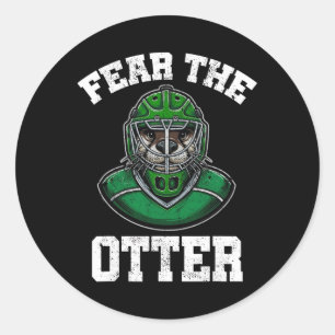 Fürchte den Otter, Süße Otter Hockey Geschenke, Ic Runder Aufkleber