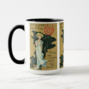 Fürchte dich nicht an Halloween Mädchen und Kürbis Tasse